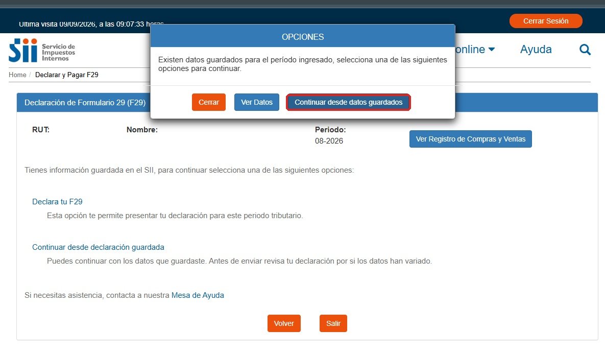Continuar desde datos guardados