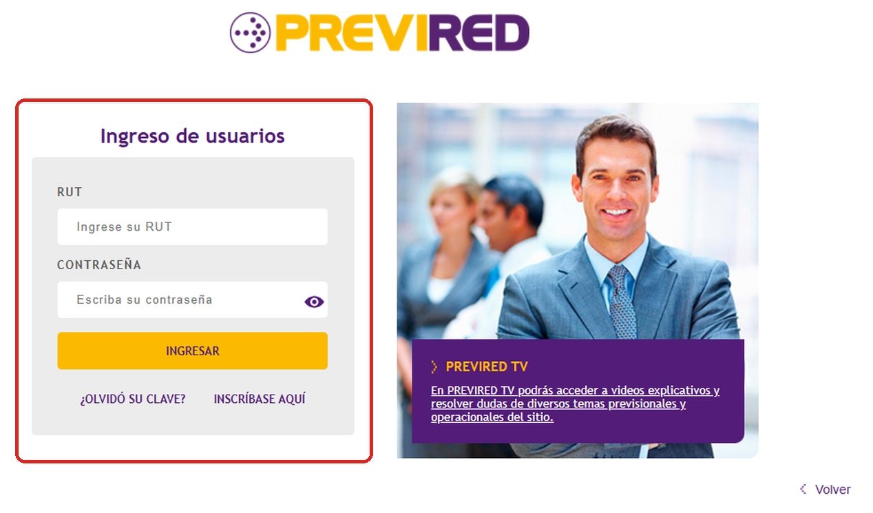 Ingresa al portal de Previred