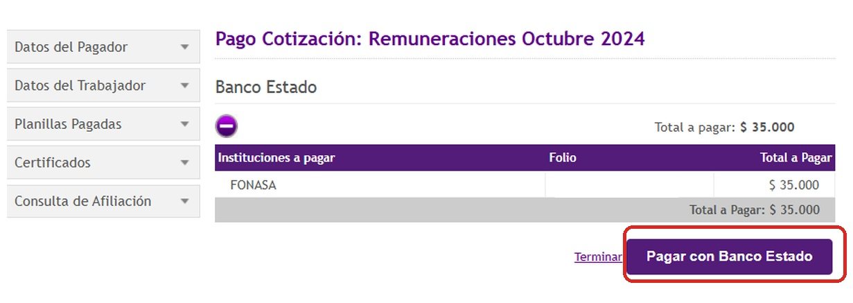Paga en la plataforma de tu banco